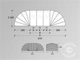 Faltgarage (Auto), ECO, 2,5x6,1x2m, grau