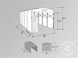 Garage pliant tunnel (Voiture), 2,5x5,15x2,15m, gris