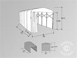 Saliekama tuneļa garāža (Auto), ECO, 2,5x5,15x2,15m, Pelēks