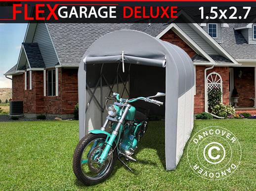 Vouwbare tunnelgarage (Motorfiets), 1,5x2,7x2,05m, Grijs