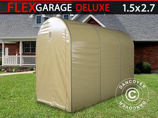 Vouwbare tunnelgarage (Motorfiets), 1,5x2,7x2,05m, Beige