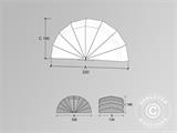 Garaje plegable (MC), 1,3x3,2x1,6m, beis