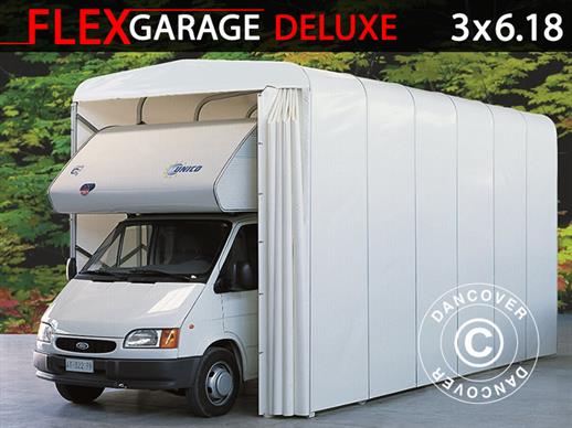 Faltgarage Tunnel (Wohnwagen), 3x6,18x3,6m, Weiß