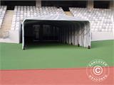 Túnel de estadio, plegable, 2x9,27x2,2m, Blanco