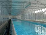 Pokrovni tunel za bazene, sklopivi 5x7,21x2,65m, Bijeli/Transparenti