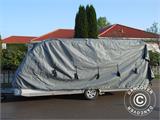 Cubierta para caravana, 6,4x2,5x2,25m, Gris