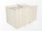 Marquesina para coche de madera con voladizo, 3,6x7,62x2,32m, 23,1m², Madera Natural