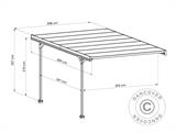 Anbau-Carport Mistral Wall, 3,03x5,09x2,27m, Anthrazit