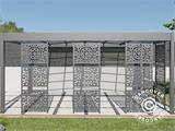 Carport Libeccio 5 met zijpanelen, 3,26x5,09x2,34m, Antraciet