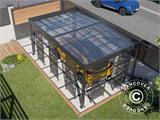 Carport Libeccio 5 met zijpanelen, 3,26x5,09x2,34m, Antraciet