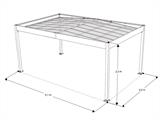 Carport Libeccio 5 m/sidepaneler, 3,26x5,09x2,34m, Antracit