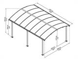 Carport Arcadia, Palram/Canopia, 3,59x5,07m, Grijs