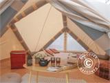 Tente pour le glamping gonflable, TentZing®, 4x4m, 5 personnes, Sable