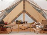 Tente pour le glamping gonflable, TentZing®, 4x4m, 5 personnes, Sable