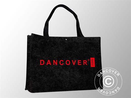 Shoulder bag w/print, PE-felt, 27x10x20 cm, 600 pcs., Black