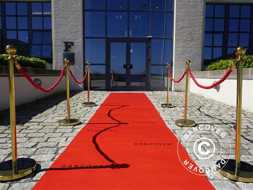 Roter Teppichläufer mit Aufdruck, 1,2x12m