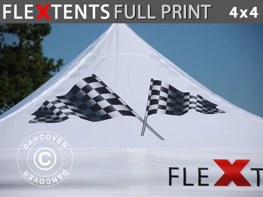 Printed roof cover w/valance for pop up gazebo FleXtents® PRO 4x4 m