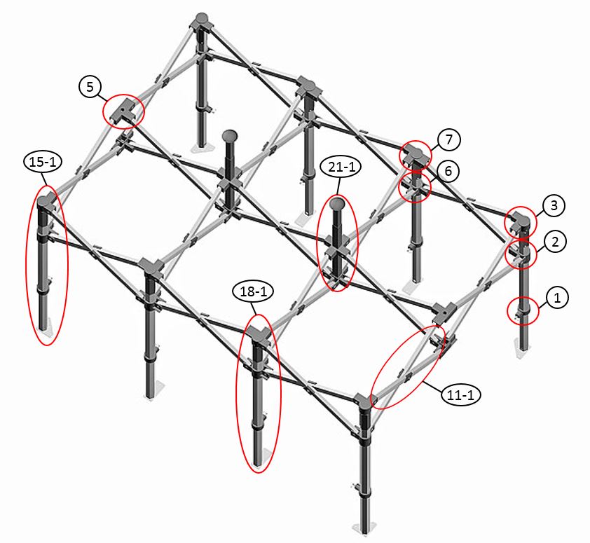 Snabbtält FleXtents PRO 4x6m Vit, inkl. 8 dekorativa gardiner