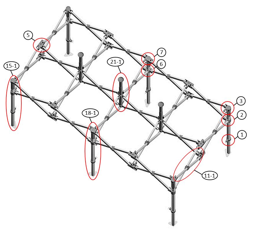 Snabbtält FleXtents PRO 4x8m Röd