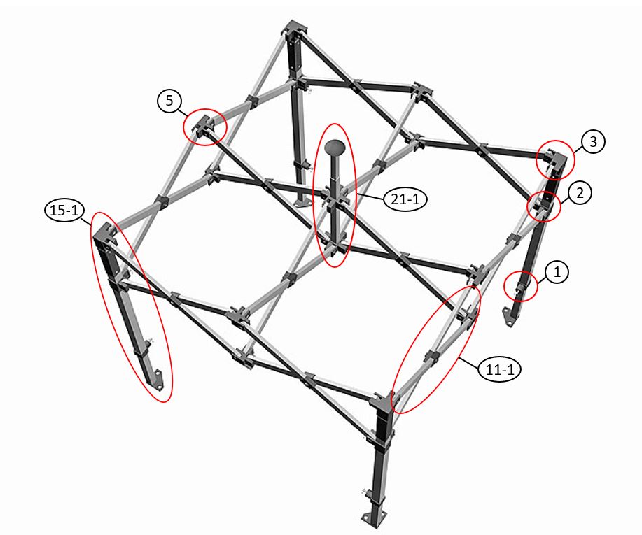 Pikateltta FleXtents Steel 4x4m Valkoinen, sis. 4 sivuseinää