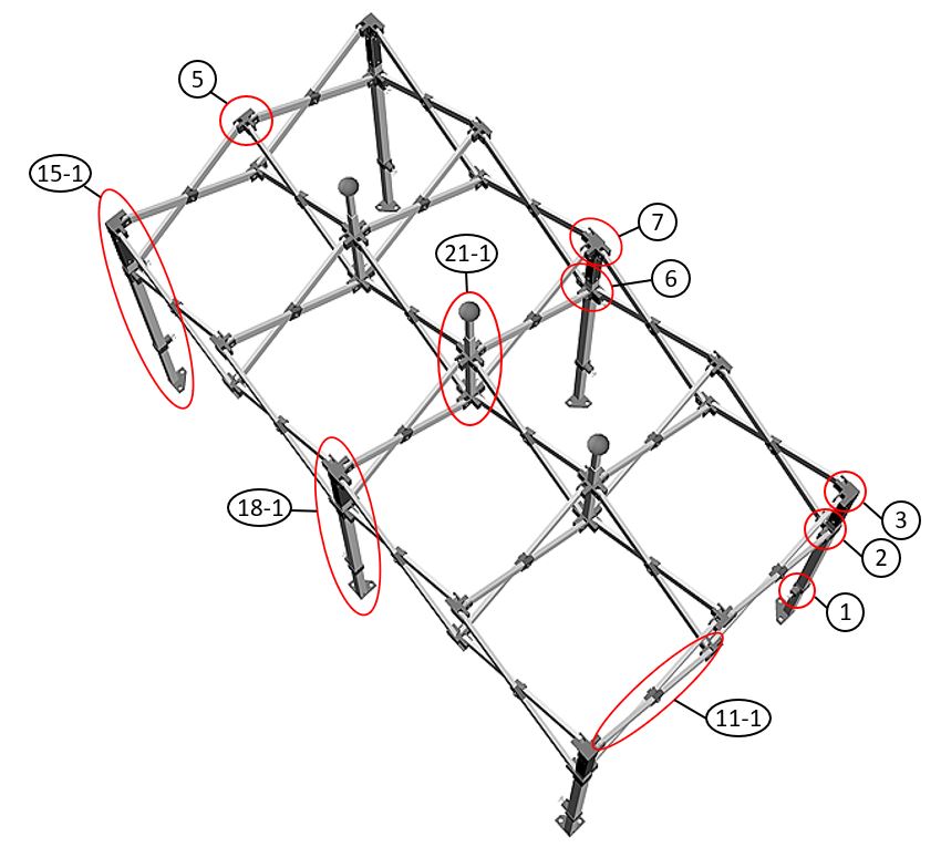 Pikateltta FleXtents Steel 4x8m Valkoinen, sis. 4 sivuseinää