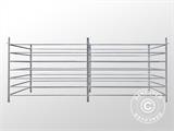 Recinto para animales, 1,5x1,22m, 8 unidades, Plateado Recinto para animales, 1,5x1,22m, 8 unidades, Plateado