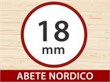 Casetta in legno con pavimento, 5,61x3,3x2,61m, 16,9m², Naturale