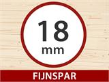 Houten tuinhuisje met vloer, 5,61x3,3x2,59m, 16,9m², Naturel