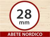 Casetta da giardino, casetta in Legno Riga 4,25x2,8x2,22m, 34mm, 11,3m², Grigio scuro