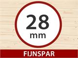 Houten tuinhuisje, blokhut Riga 4,25x2,8x2,22m, 34mm, 11,3m², Naturel