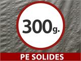 Tente de Stockage PRO 4x8x2,5x3,6m, PE, Gris