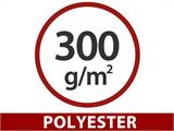 Foldetelt FleXtents PRO "Wave" 3x6m Hvid, inkl. 6 pyntegardiner