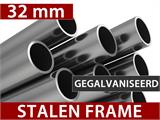 Opslagtent PRO 2,4x2,4x2m PE, met grondzeil, Groen/Grijs