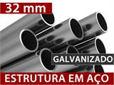 Garagem portátil Basic 3,3x7,2x2,4m PE, Cinza