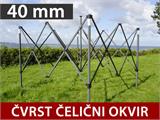 Brzo sklopivi paviljon FleXtents PRO Steel 4x6m Bijela, Teško zapaljive Brzo sklopivi paviljon FleXtents PRO Steel 4x6m Bijela, Teško zapaljive