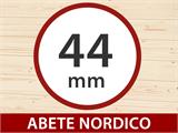 Garage doppio/Tettoia per auto in legno Vaasa, 7,8x5,2x3,21m, 44mm, Naturale