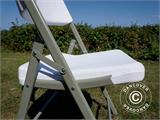 Folding Chair 48x43x89 cm, Light grey/White, 4 pcs.