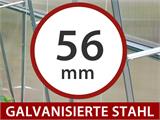 Gewächshaus Polycarbonat TITAN Dome 320, 20m², 2,5x8m, Silber