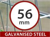 Greenhouse polycarbonate TITAN Arch 320, 36 m², 3x12 m, Silver