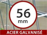 Serre polycarbonate TITAN Arch 320, 18m², 3x6m, Argent