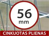 Polikarbonato šiltnamis TITAN Classic 480, 19,1m², 2,35x8,12m, Sidabrinė
