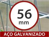 Estufa de policarbonato TITAN Arch 320, 24m², 3x8m, Prata