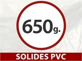 Rallonge pour hangar de stockage industriel Alu, PVC 12x12x5,42, 4m, blanc Rallonge pour hangar de stockage industriel Alu, PVC 12x12x5,42, 4m, blanc