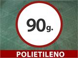 Lona 8x12 m, PE 90 g/m², Reforzada, Verde Oscuro