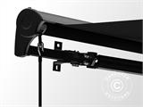 Awning w/Crank handle, 2.95x2.5 m, Black/Black Frame