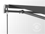 Awning w/Crank handle, 3.95x3 m, Grey/Grey Frame