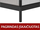 Oranžerijos/pavėsinės stiklas 8,06m², 2,82x2,86x2,8m su pagrindu, Juodas