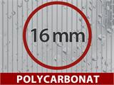 Terrasseoverdækning Expert m/polycarbonattag, 3x4m, Antracit