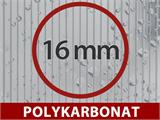 Terrassetak Easy m/tak i polykarbonat, 3x4m, Antrasitt