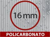 Cobertura de Pátio Expert c/Teto de policarbonato, 3x4m, Antracite